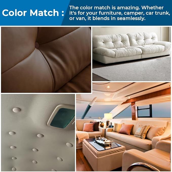 Set of 12 Coffee Leather Snap Upholstery Buttons Fit for Tufting Furniture Bed Sofa Chair, Car Seat RV Roof Headliner Interior Cloth Fixing with Installation Tool