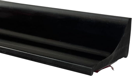 39 Inch Shower Threshold Water Dam Barrier,Silicone Shower Door Bottom Seal for Water Stopper,Flexible Edge Trim for Kitchen Sink Splash Guard,Self Adhesive Water Blocker for Bathtub,Black