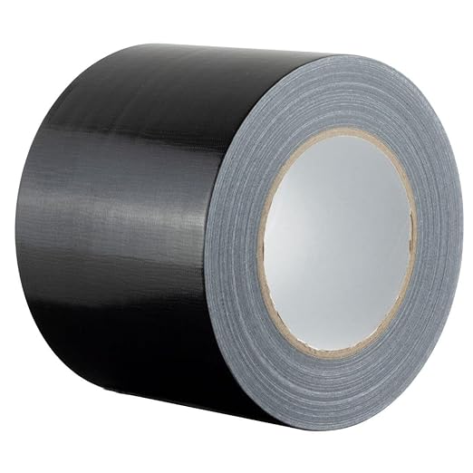 GTSE Wide Duct Tape, Black, 4 Inches x 55 Yards (164 ft), Heavy Duty, Waterproof Repair Tape for Indoor or Outdoor Use, 24 Rolls