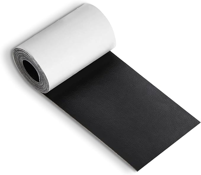 Leather Repair Patch Tape Black 4 x 63 Inches Self Adhesive Leather Repair Kit for Excellent Adhesion Leather Repair Patch Self Adhesive for Car Seat, Motorcycle Seat, Automobile Parts