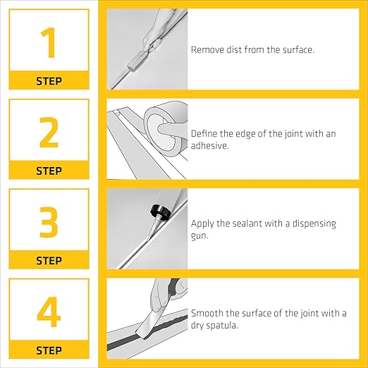 SIKA Sikaflex Construction Sealant - White, All-Purpose Polyurethane for Joints 1/2" or Smaller - 10.1 fl. oz - Weatherproof, High Elasticity, Paintable, Strong Adhesion, (Pack of 2)