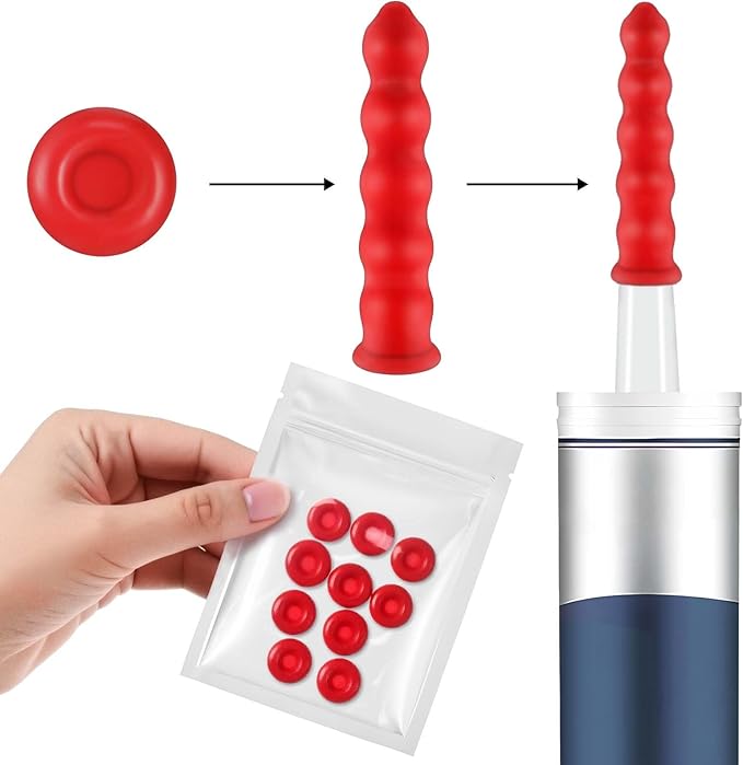 Zonon 10 Pieces Caulk Cap Caulk Saver Finishing Tool Tube Covers Tube Caps for Sealing and Preserving, Red
