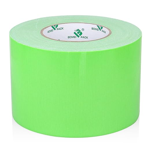 BOMEI PACK 4inch Wide Green Duct Tape, Heavy Duty Strong Waterproof Industrial Color Duct Tape 9.0mil x 4inch x 60yds for Packing and Repairing