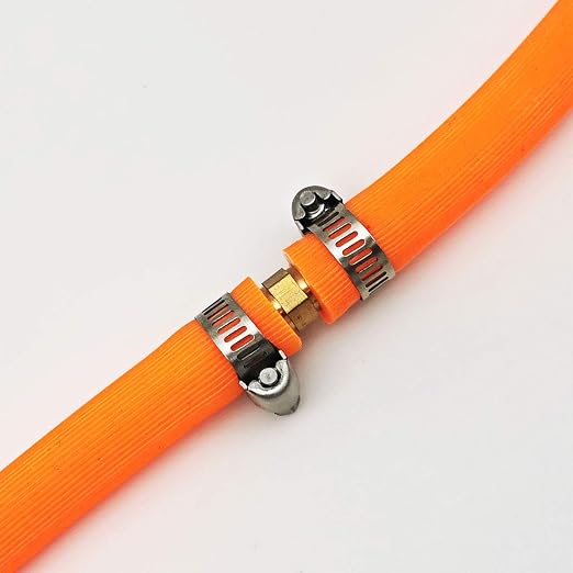 Da by 3 pcs 1/2" (13mm) Barb Splicer Mender Hose Brass Barb Fitting with 6 pcs Stainless Steel Pipe Clamps for Water/Fuel/Air