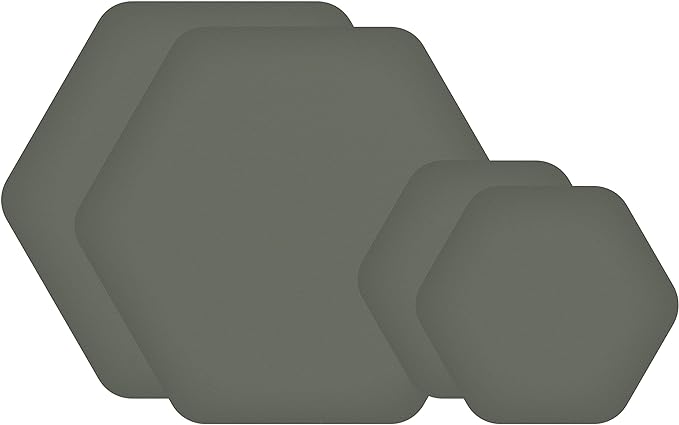 GEAR AID Tenacious Tape Repair Patches for Jackets, Tents and Outdoor Gear, OD Green, 2.5” and 1.5” Hex Shape, 4 Patches