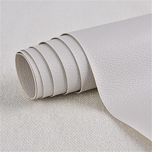 Leather Repair Patch for Couches 100 x 137 cm 1 Roll Large Self-Adhesive refinisher cuttable reupholster Tape Patches kit for Couch Car Seats Furniture Sofa Vinyl Chairs Shoes Fabric FixLight Grey 2