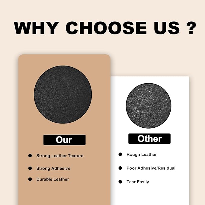 Black Self-Adhesive Leather Repair Patch Leather Repair Tape for Furniture 4x63 Excellent Adhesion Leather Repair Patch Self Adhesive for Car Seat Couch Motorcycle Seat