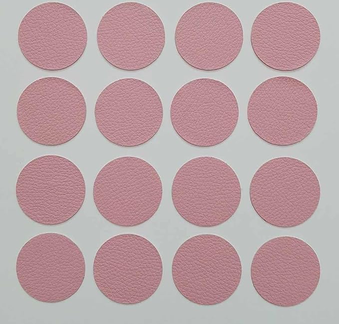 Round Leather Repair Patch for Furniture, Tape Self Adhesive for Couches Car Seat Sofa Jackets Handbags (OneSize,Pink)