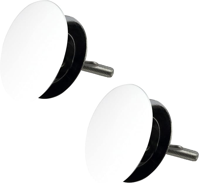 Westbrass D202-50 2" Kitchen Sink Hole Cover, Powder Coat White (2-Pack)