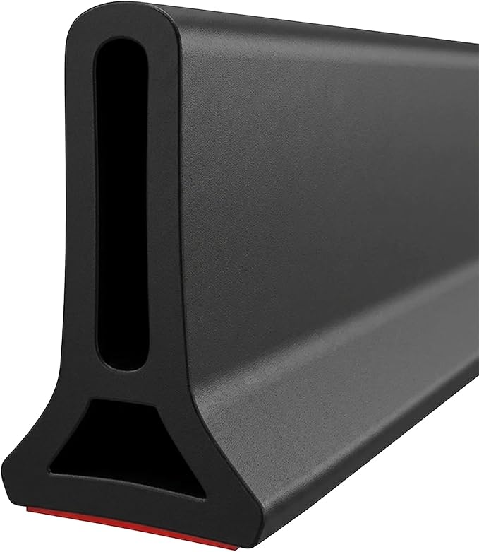 118Inch Collapsible Shower Threshold Water Dam 2" High Shower Barrier Water Stopper 2" Tall Shower Water Guard To Keep Water In Shower Dry And Wet Separation Bathroom Wheelchair Accessible Black