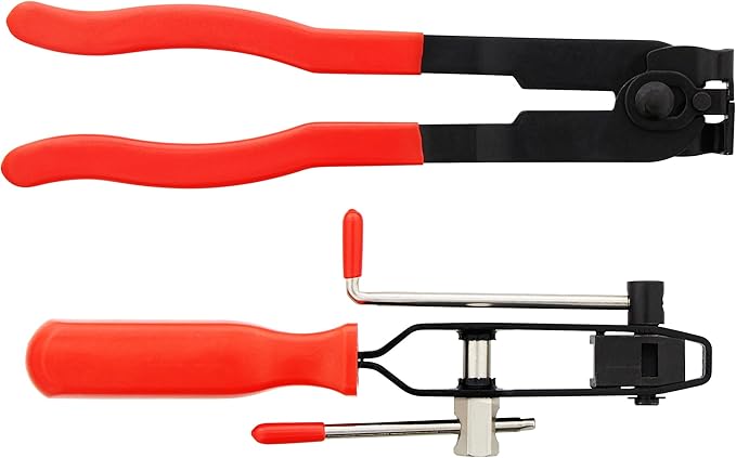 ABN CV Joint Ear Clamp Banding Tool & Boot Crimp Pliers 2-Piece Kit 10mm Fuel, Cooling System, Vacuum Hose Clamping Set