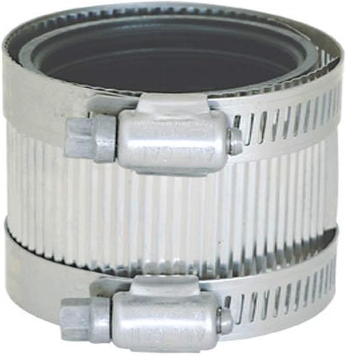 Eastman 3 Inch x 2 Inch No-Hub Coupling with Stainless Steel Clamps, 43404
