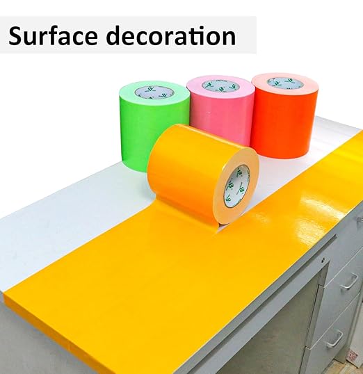 BOMEI PACK 6inch Wide Yellow Duct Tape, Heavy Duty Strong Waterproof Industrial Color Duct Tape 9.0mil x 6inch x 60yds for Crafts, Home Improvement, Repairs, & Projects
