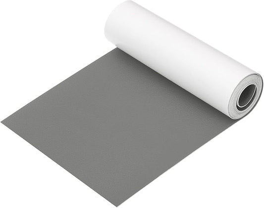 PATIKIL Leather Patches Tape for Furniture, 6.3 x 61 Inch Self Adhesive Vinyl Leather Repair Kit Cover Sheet for Couch, Sofa, Car Seats, Office Chair, Deep Gray