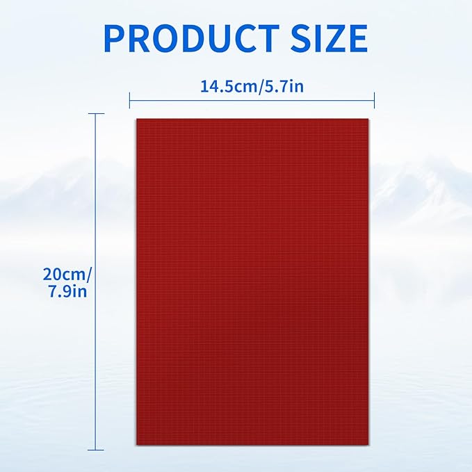 Waterproof Self-Adhesive Nylon Fabric Repair Tape - Tent Repair Kit,4pcs Fabric Patches for Jacket, Clothes, Puffer Down Jacket,Sleeping Bag, Outdoor Gear Tenacious Repairs Tape, Red