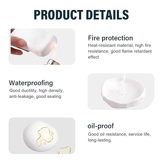 Waterproof Sealant Mastic, 2025 Upgrade Waterproof Repair Sealing Clay, Cement Crack Filler,Quick Mending Mud for Drain Connection, Wall Hole, Air Conditioning Hole (9)