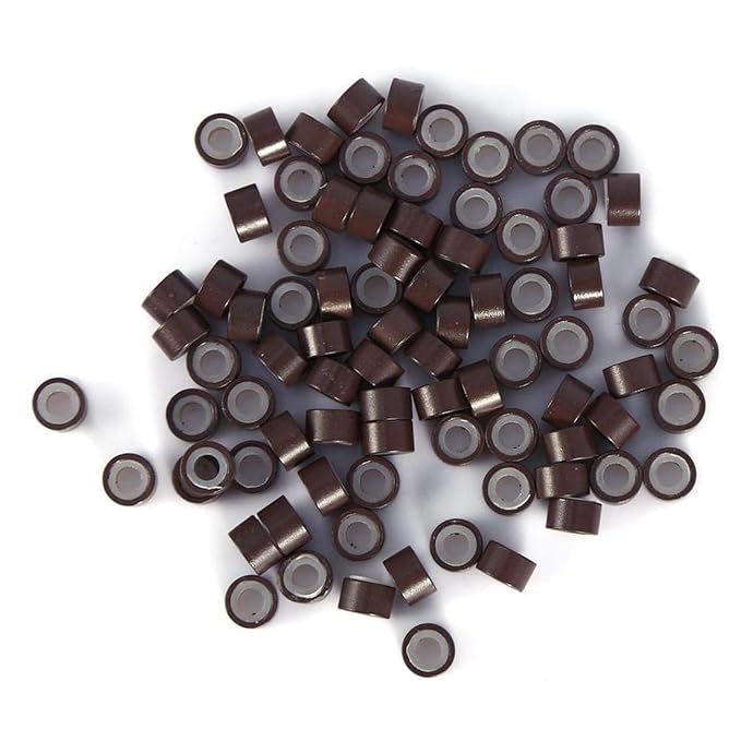 Orgrimmar Hair Extension Remove Pliers Pulling Hook 500 PCS Micro Silicone Rings Bead Device Tool Kits for Professional Hair Styling Tools Accessory (Brown)
