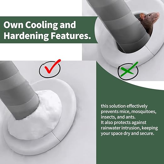 Waterproof Sealant Mastic,Pack of 8 White Seal Putty Waterproof Duct Seal Repair Sealing Clay, Quick Mending Mud for Drain Connection, Wall Hole, Air Conditioning Hole Seal Putty