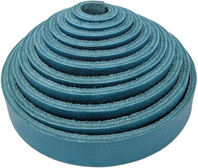 Leather Strap for Crafts & Jewelry | 72 Long × 5/8" Wide × 1/8" Thick (7-8oz) | Genuine Leather Strips for Crafts, Projects or Repairs - Teal