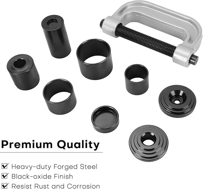 Ball Joint Press & U Joint Removal Tools | Heavy Duty Ball Joint Service Tool with 4-Wheel Drive Adapters for Most 2WD and 4WD Car Pickup and Light Truck (Red)
