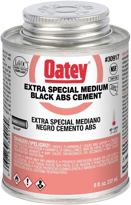 Oatey 30917 Hydraulic Cements, 8 oz, Black