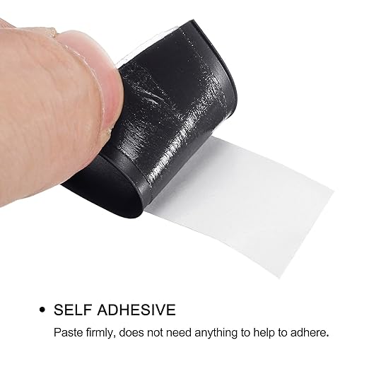 uxcell Waterproof Seal Caulk Strip Tape Self Adhesive 1.5" W x 10.5'L PVC Sealing Tape for Kitchen Bathroom Black