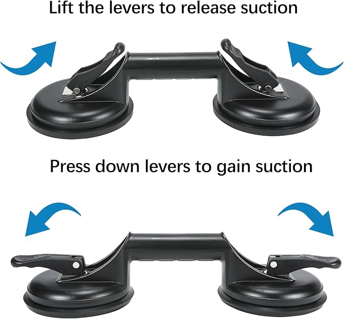 Floor Gap Fixer Tool for Laminate Floor Gap Repair Plank Grabber Includes Heavy Duty Aluminum Suction Cup and Fiberglass Handle Rubber Mallet (Can't Use on Scraped Surface Floor)