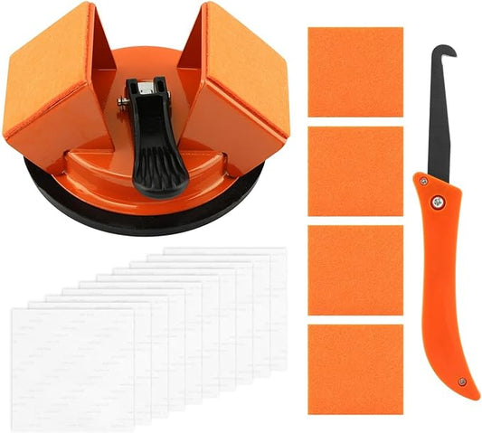 Floor Gap Fixer Tool, Heavy Duty Floor Joint Repair Tool with Enhanced Suction Cup & 10 PCS Sticky Pads for Wood Floor, Laminate, Vinyl Plank, Hardwood