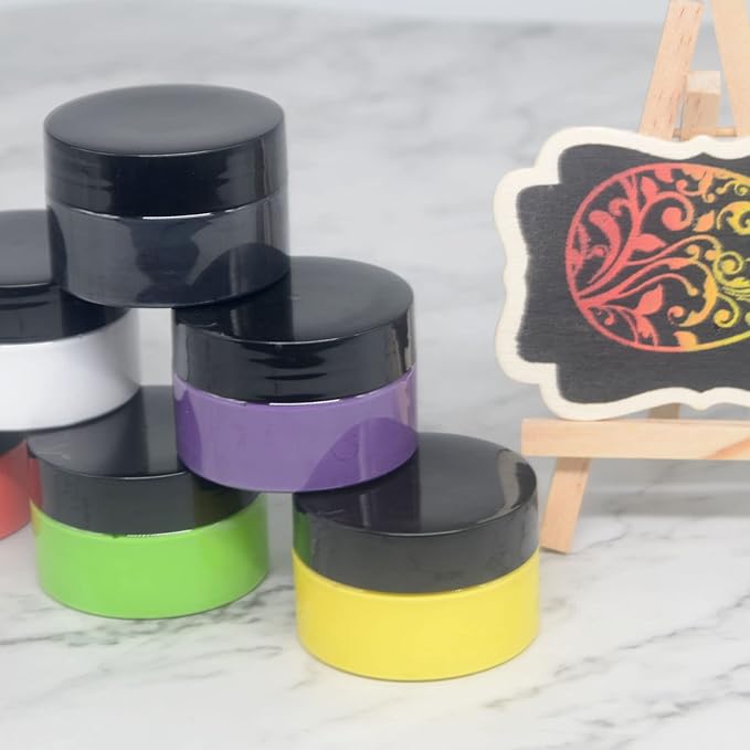 Chalk Paste Chalk Paste for Silk Screen Stencils .Screen Printing Ink ，Pigment for Wood, T-Shirts, Fabric, Chalkboard DIY Home Decor (12 Bottles)