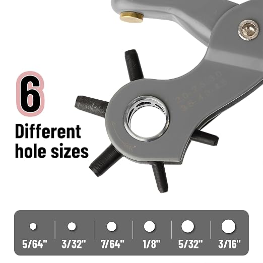 UNCO Leather Multi-Hole Puncher, Belt Punch Tool, Leather Hole Pricane