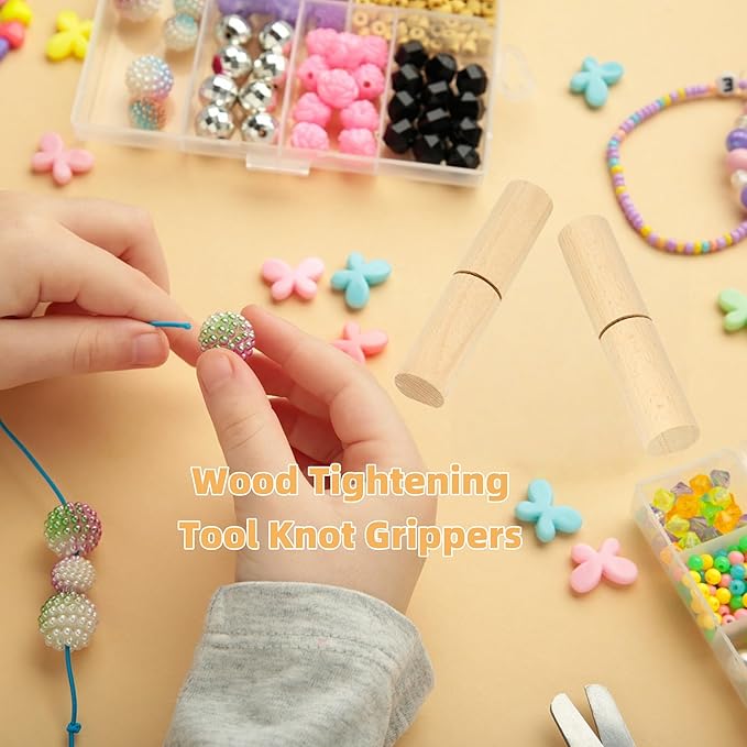 QSYZAIL Knot Grippers Tool for Silicone Beads Bracelet Helper Beading Supplies