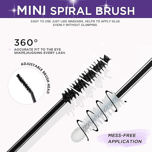 GAQQI Lash Cluster Glue, Lash Bond and Seal Waterproof, Bond & Seal Eyelash Glue for Clusters, Eyelash Adhesive Black Long-Lasting 72H, Latex-Free（5ml+5ml）