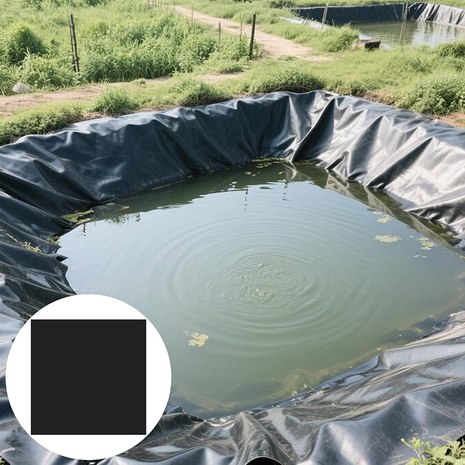 3 Pcs 8 x 8 Inches Pond Liner Repair Patch Self-Adhesive EPDM Liner Repair Patch Kit Thickened EPDM Pond Liner Seam for Garden Pond Patch Cover Liner Repair