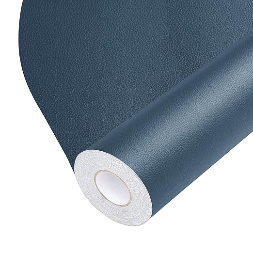 BSZHTECH Leather Repair Tape Self-Adhesive Leather Repair Patch for Couch Furniture Sofas Car Seats Advanced PU Vinyl Leather Repair Kit (Blue, 17X79 inch)