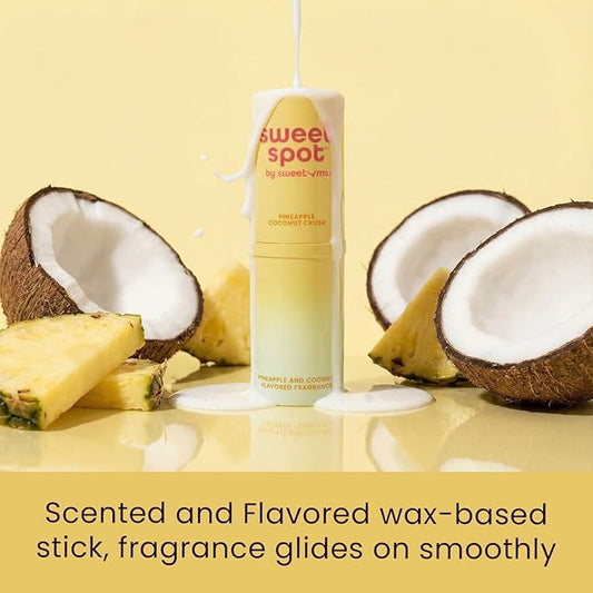 SweetSpot Flavored Solid Perfume Stick, Portable Travel Perfumes for Women, Long Lasting Fragrances, Non Sticky Formula, Natural Ingredients, Fragrance Stick (Pineapple Coconut)