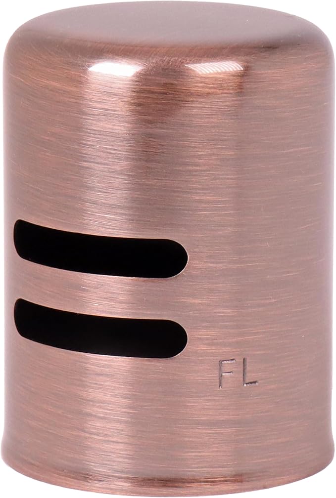 Westbrass D201-100-11 1-5/8" x 2-1/4" Solid Brass Air Gap Cap Only, Non-Skirted, Antique Copper (100-Pack)