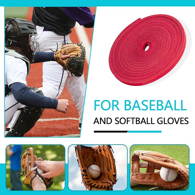 Baseball Glove Lace, Mitt Lace Repair Kit Softball 2 Leather Laces and 2 Lacing Needles for Catcher's Glove