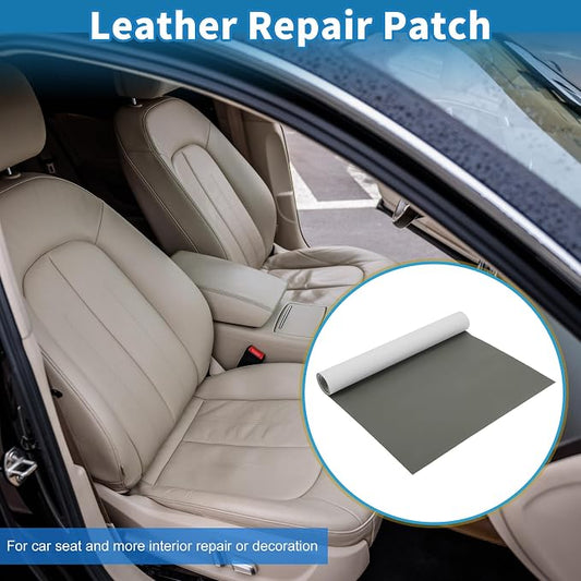 Self Adhesive Leather Repair Patch Strong Stickiness 39"x11.8" Leather Repair Tape PVC Faux Leather Deep Gray 1 Pcs