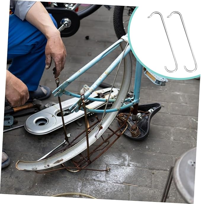 Wakauto 2pcs Chain Hook Stainless Steel Bike Repair Tool Joint Hook Chain Repair Tool for Bike Bicycle