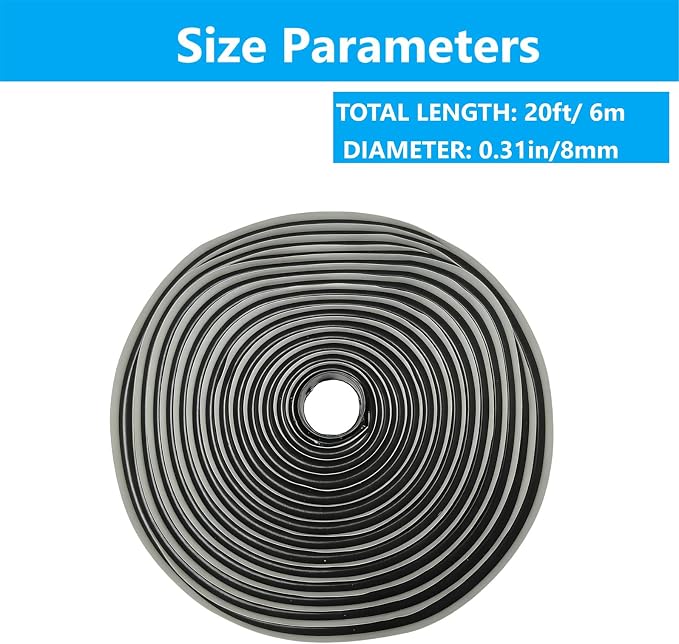 Butyl Sealing Rope 5/16" X20ft long for Tuf-Tite and Polylok Septic Tank Risers