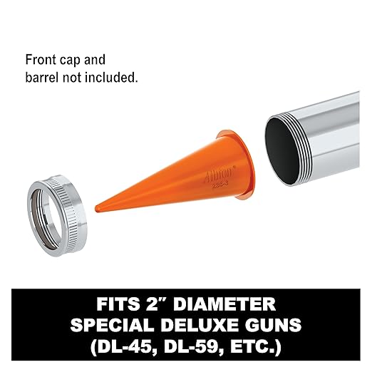 Albion Engineering Company 235-3(25 Pack) Cone Nozzle for Albion Professional Line Caulking Guns, Orange, Pack of 25