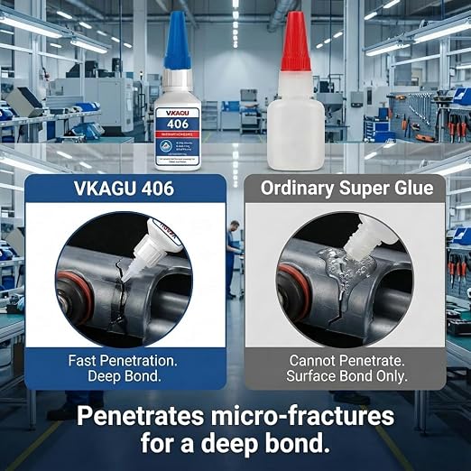 401 & 406 Instant Adhesive Super Glue 20g All-Purpose Universal Suitable for Plastic Wood Metal Rubber Leather 2 Pack