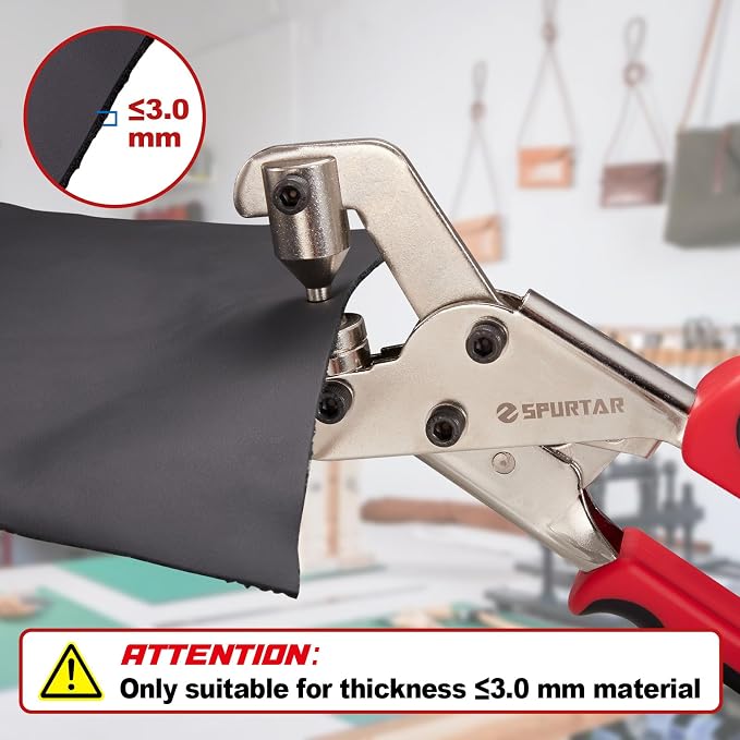 Spurtar Snap Fastener Tool Heavy Duty Snap Button Kit with 40 Sets 15mm Snaps and 3 Dies Upgraded Dual-Lever Design Snap Fasteners for Boat Cover Sewing Leather Fabric Cloths Canvas Tarp DIY