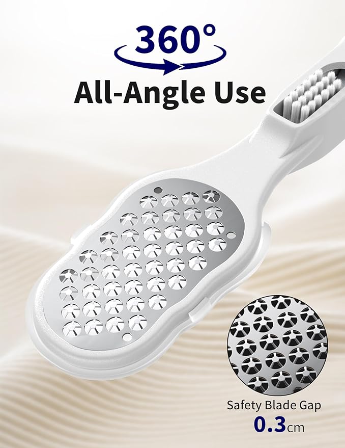 Foot Scraper, Foot Rasp, Foot Files Callus Remover, Foot Scrubber Dead Skin Remover Tool, Heel File to Remove Hard Skin and Corns, for Dry and Wet Feet