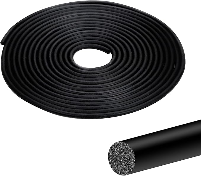 20FT Backer Rod 1/4 inch, Black Rubber Caulk Saver, Concrete Expansion Joint Filler, Weather Strip Seal for Gaps and Joints