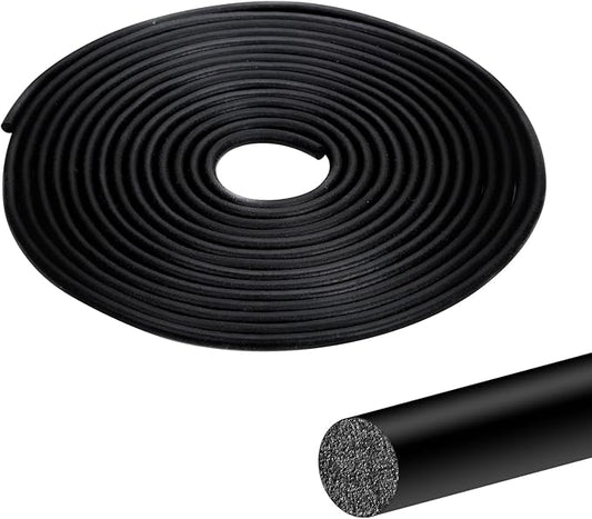 20FT Backer Rod 1/4 inch, Black Rubber Caulk Saver, Concrete Expansion Joint Filler, Weather Strip Seal for Gaps and Joints
