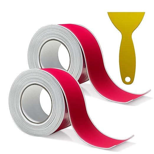2 Rolls White Caulk Tape Waterproof Self Adhesive, Caulk Strip, Tub Sealer Strip Waterproof, Toilet Sealer Around Toilet Base, Peel and Stick Shower