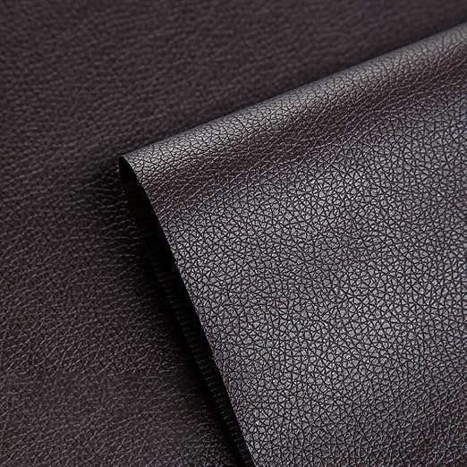 Self Adhesive Leather Repair Patch Dark Coffee Faux Leather Fabric 19.7 x 54 Inch Leather Repair Tape Kit for Upholstery, Furniture, Couch, Sofa, Car Seats, Chairs
