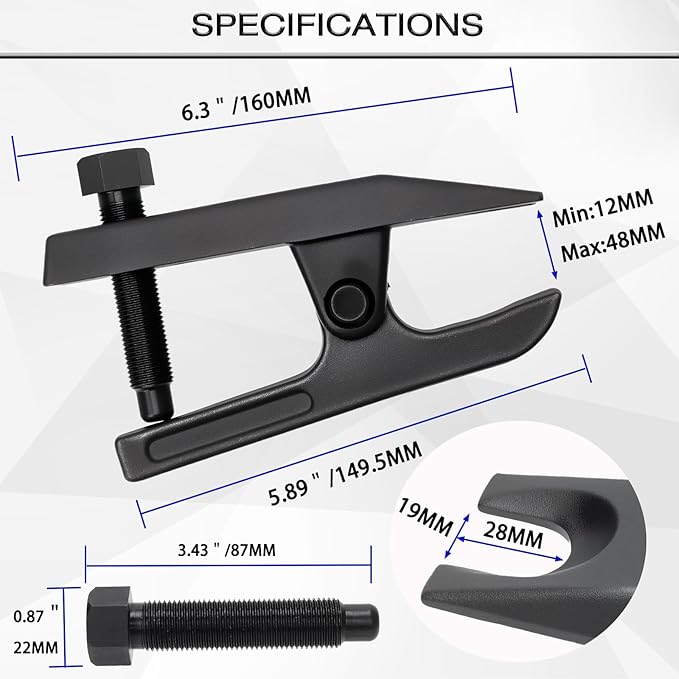 ReluxGo Universal Ball Joint Separator Tool Adjusts from 1-1/2"to 1-7/8", Remover Tool Compatible with Separating Arms, Tie Rods, and Ball Joints on Cars, Trucks, ATVs