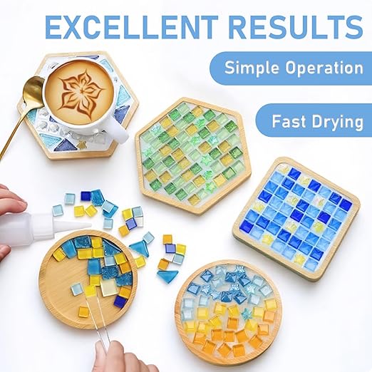 Mosaic Crystal Grout, Mosaics Tile Tools, Mosaic Tile Accessories – Essential for Handmade Grouting and Perfect for DIY Craft Projects (Translucent, 12.3oz)